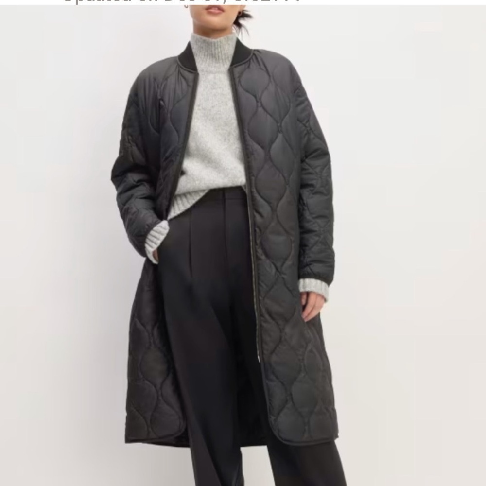 Everlane The ReNew Long Liner Quilted Jacket